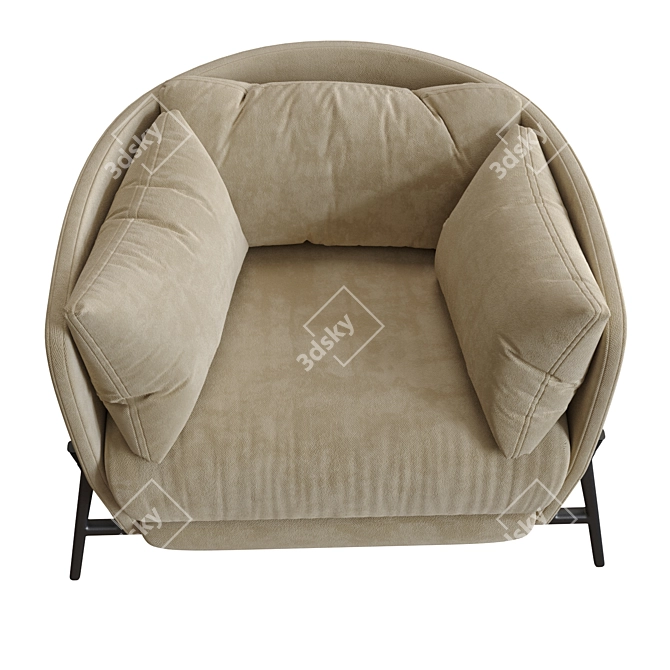 ErgoChic Cradle Armchair 3D model image 2