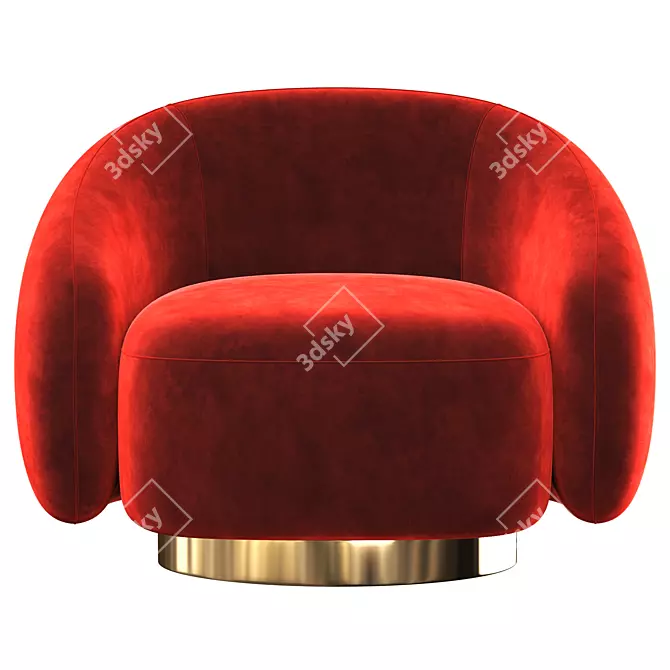 Brice Swivel Chair: Modern Design and Ultimate Comfort 3D model image 1