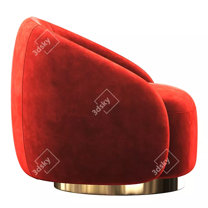 Brice Swivel Chair: Modern Design and Ultimate Comfort 3D model image 3