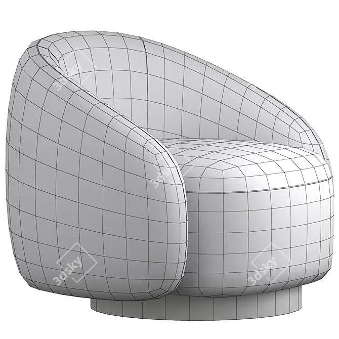 Brice Swivel Chair: Modern Design and Ultimate Comfort 3D model image 5