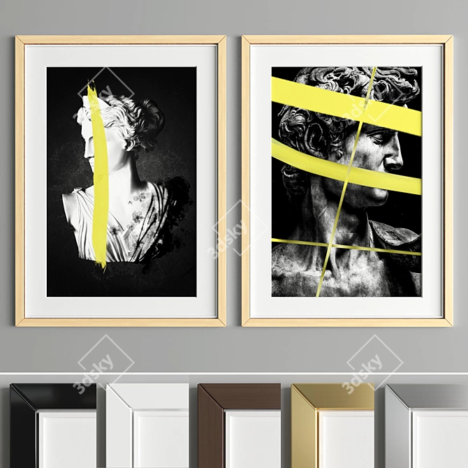 Elegant Art Frame: A101 3D model image 4