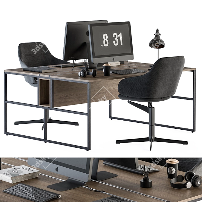 Modern Office Furniture Set 3D model image 2