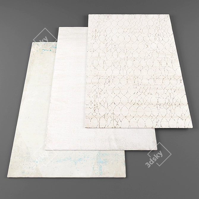 High-Resolution Rugs Set of 5 3D model image 1