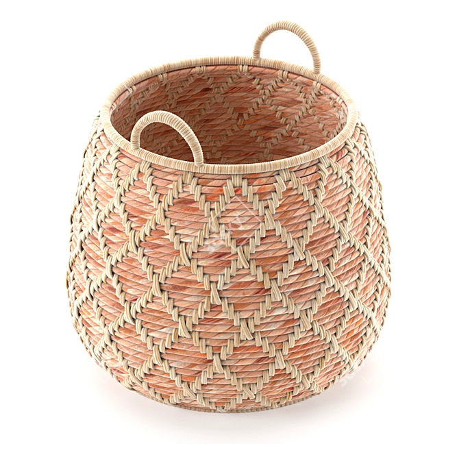 Decorative Pillow Basket 3D model image 4