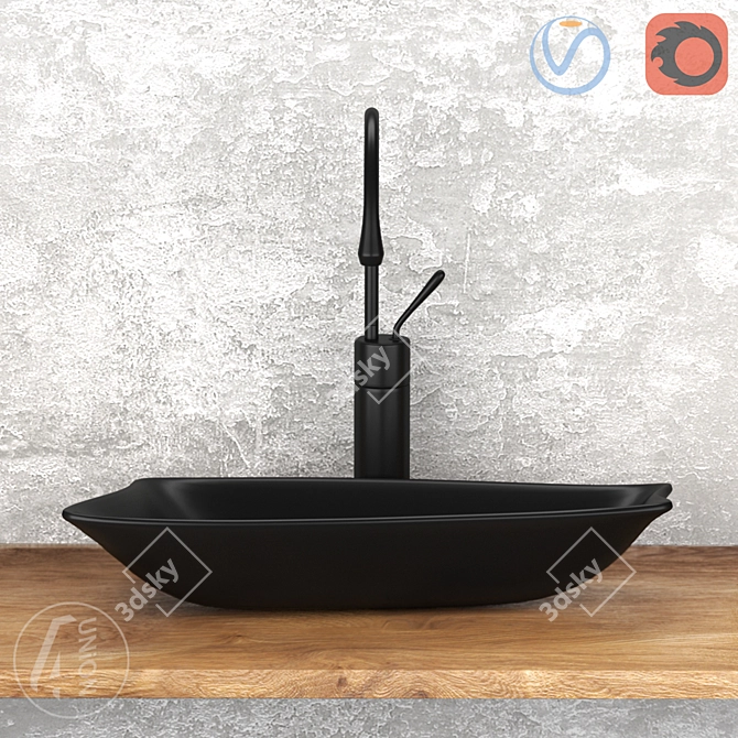 Illuminated Washbasin: Light Form 3D model image 1