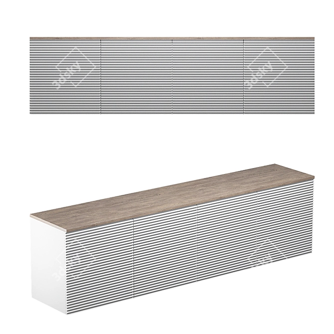 HR5 Wall Cabinet: The Ideal Storage Solution 3D model image 1