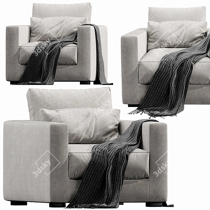 Mauro Armchair: Luxurious Comfort for Your Home 3D model image 1