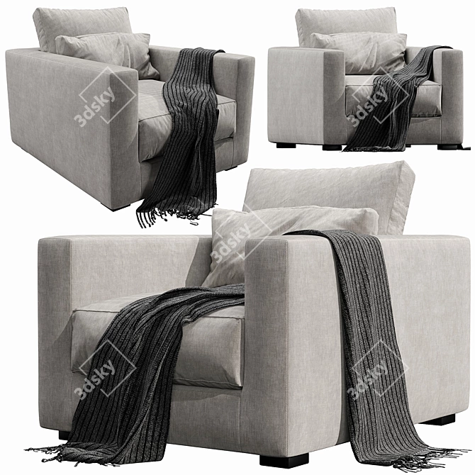 Mauro Armchair: Luxurious Comfort for Your Home 3D model image 2