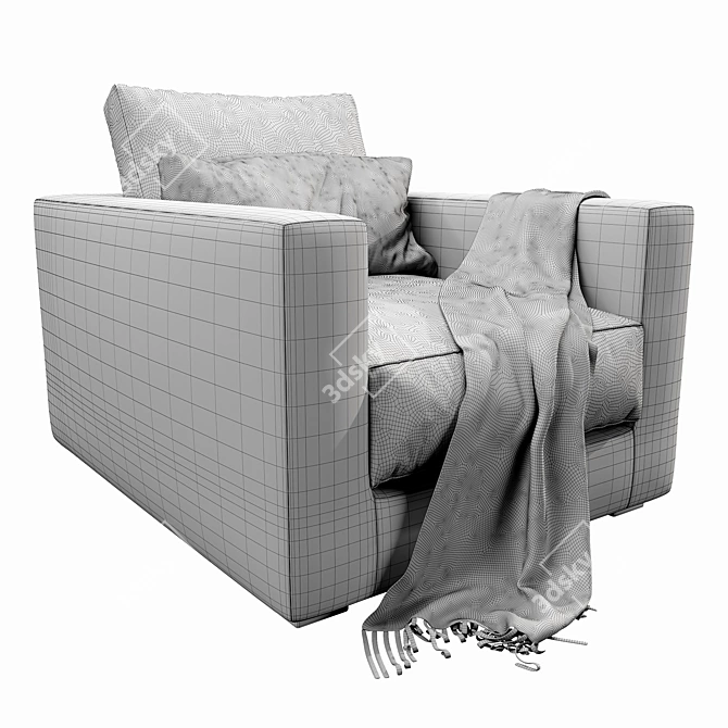 Mauro Armchair: Luxurious Comfort for Your Home 3D model image 3