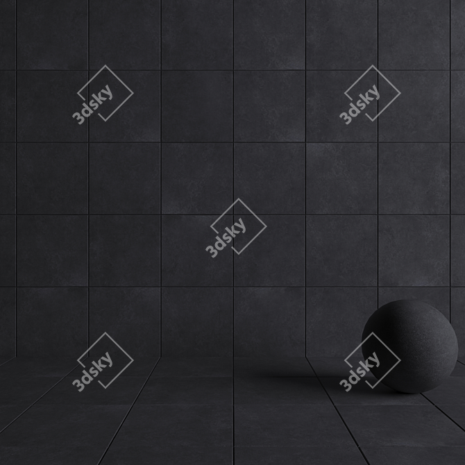Flaviker Still Now Coal 60x60: Versatile Wall and Floor Tiles 3D model image 4