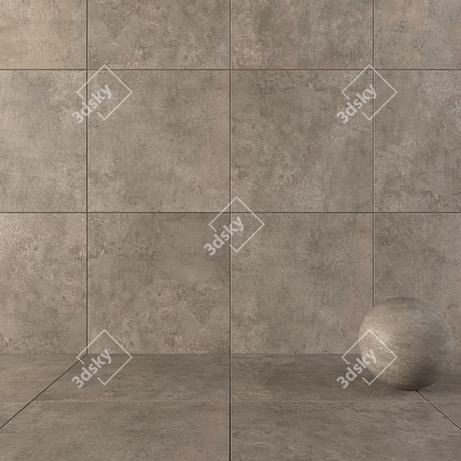 Flaviker Hyper Taupe: Stunning 120x120 Wall/Floor Design 3D model image 1