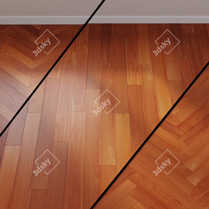 Classic Birch Amber Solid Board Parketoff 3D model image 1