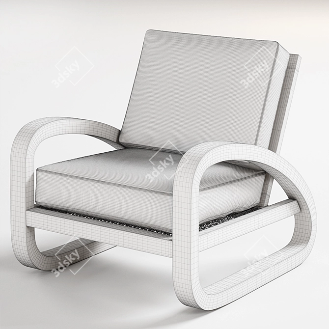 Pascal Chair: Elegant, Compact, Restorative 3D model image 2