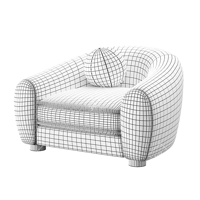 EICHHOLTZ FREUD Chair: Sophisticated Comfort 3D model image 5