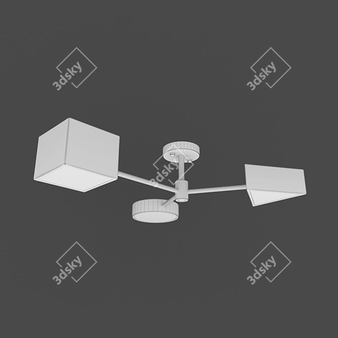 Deniza Gray Pendant Light 3D model image 2