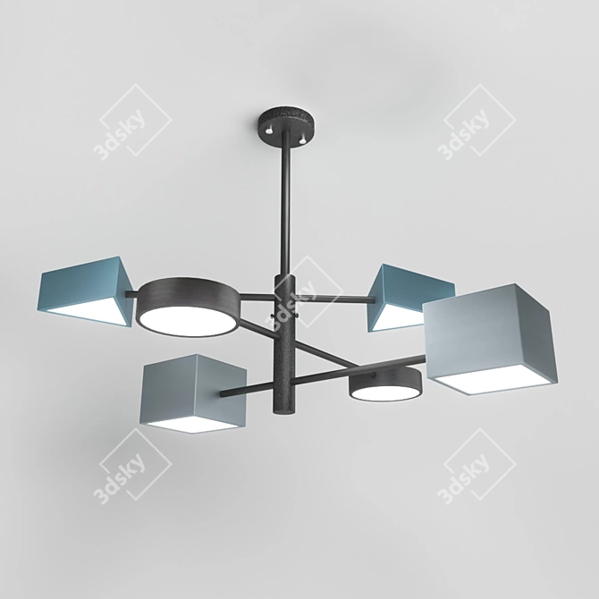 Deniza Color 6-446011: Modern Metal Pendant Light 3D model image 1