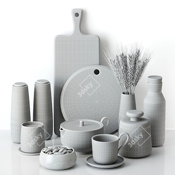 Kitchen Decor Set - Stylish & Functional 3D model image 5