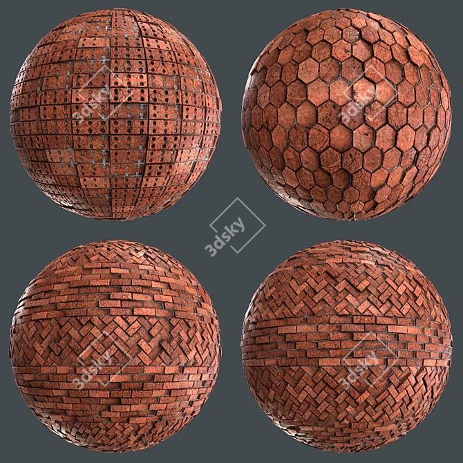 PBR Brick Material Pack 3D model image 1