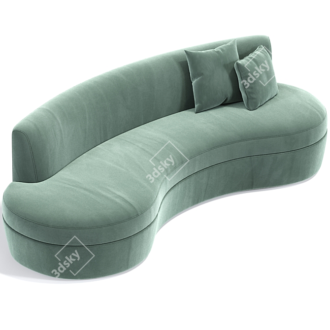 Elegant Curved Sofa by Casamilano 3D model image 2