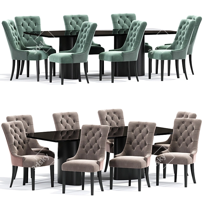 Elegant Casamilano Tangeri Dining Set 3D model image 1