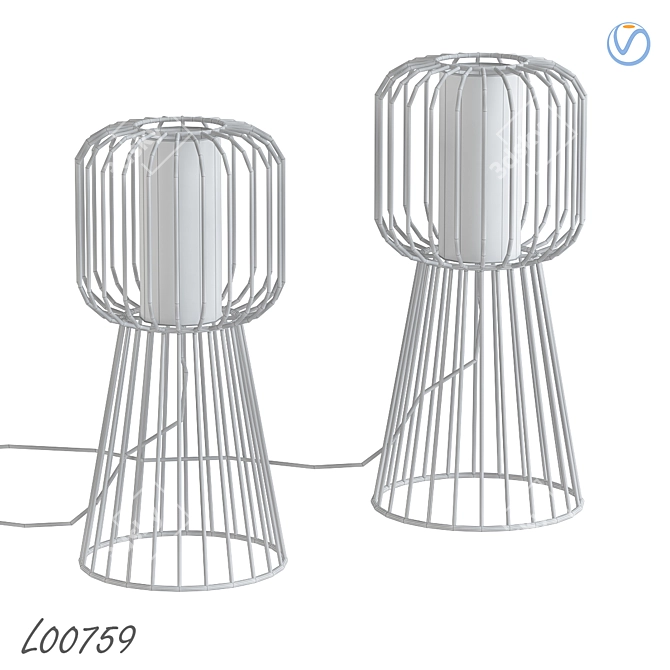 Modern Designer Lamp L00759 - Premium Quality 3D model image 2