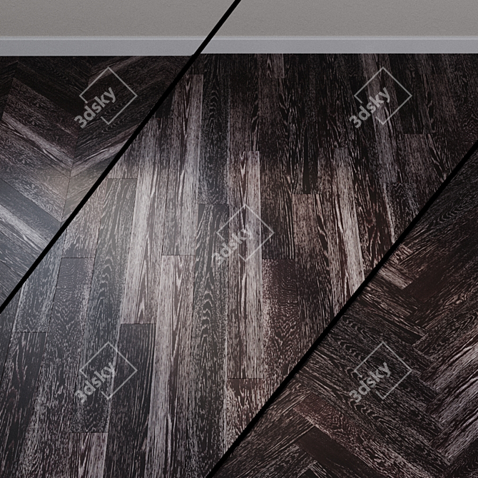 GOODWIN Oak Castello Nero Parquet Board 3D model image 1