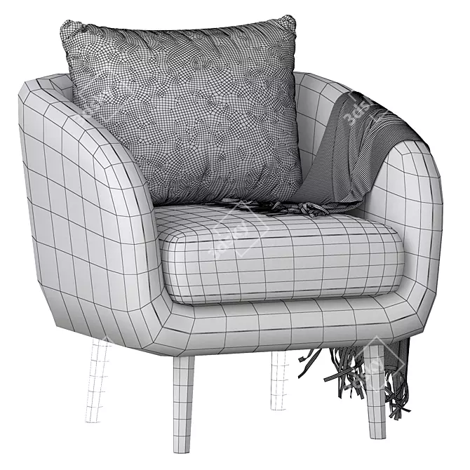 Elevate Your Space with Hanna Chair 3D model image 5