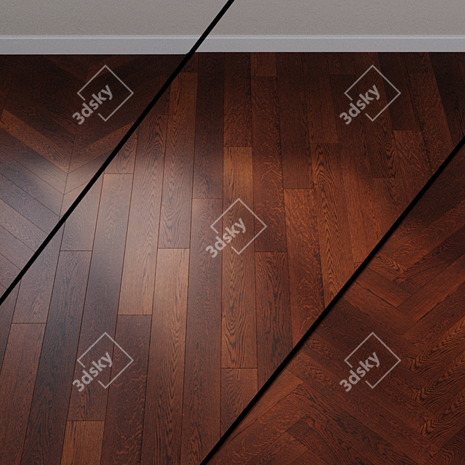 Oak Nobless Parquet Board 3D model image 1