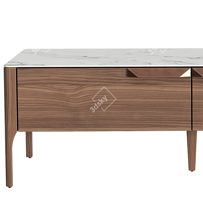 Contemporary Walnut Coffee Table CP1806-G 3D model image 2