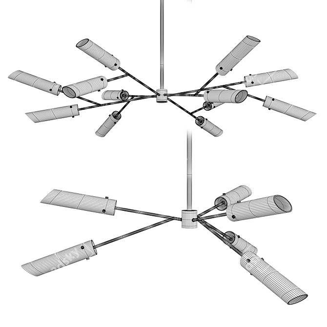 Elegant High-Line Chandelier 3D model image 2