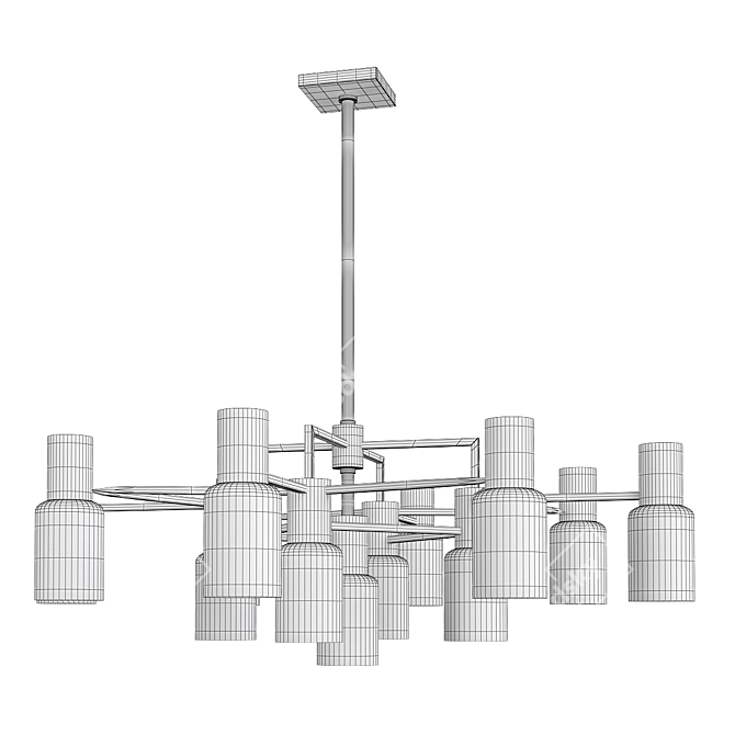 Elegant Centerport Chandelier 3D model image 2