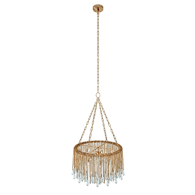 Tallis Teardrop Chandelier: Exquisite Pendant Lighting 3D model image 2