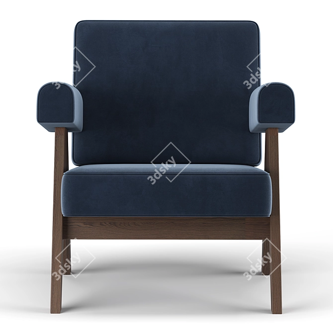 Elegant Capitol Complex Armchair 3D model image 3