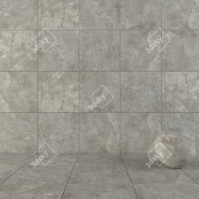Flaviker Navona Gray Cross - Premium Wall and Floor Tiles 3D model image 1