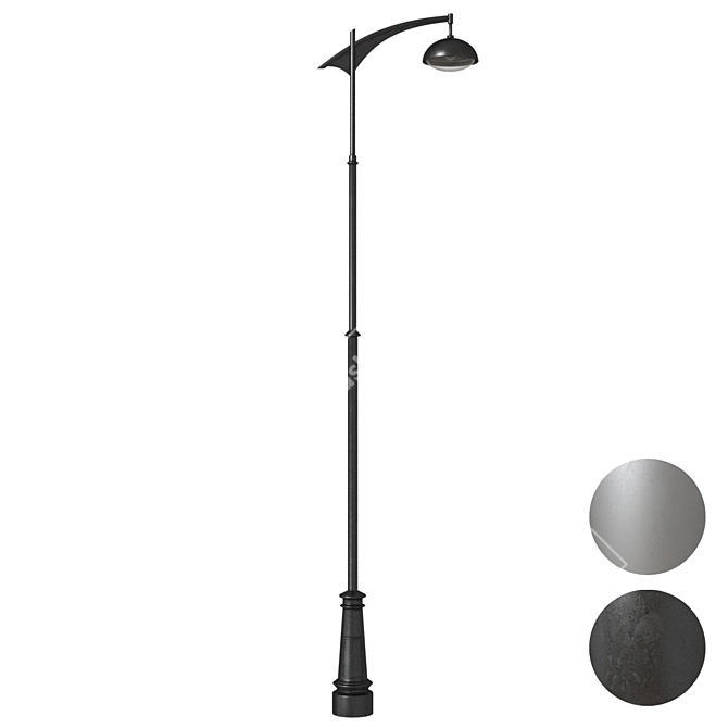 Park and Street Lamp | Height: 6410 mm 3D model image 1