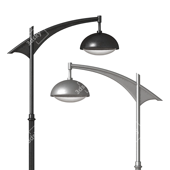 Park and Street Lamp | Height: 6410 mm 3D model image 3