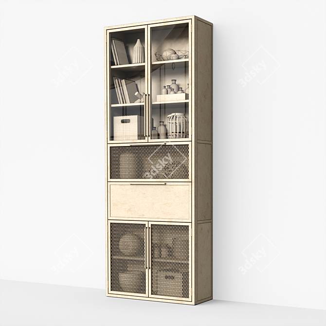 Industrial Chic Bookcase 3D model image 5