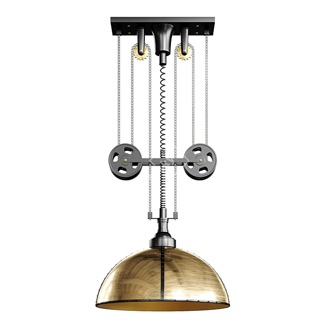 Modern Industrial Pendant Light 3D model image 1