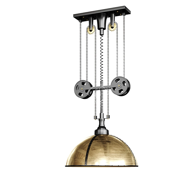 Modern Industrial Pendant Light 3D model image 2