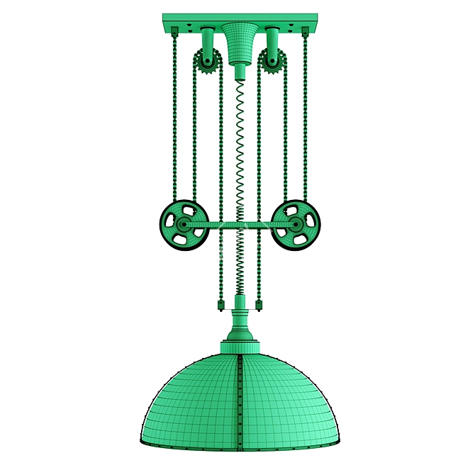 Modern Industrial Pendant Light 3D model image 3