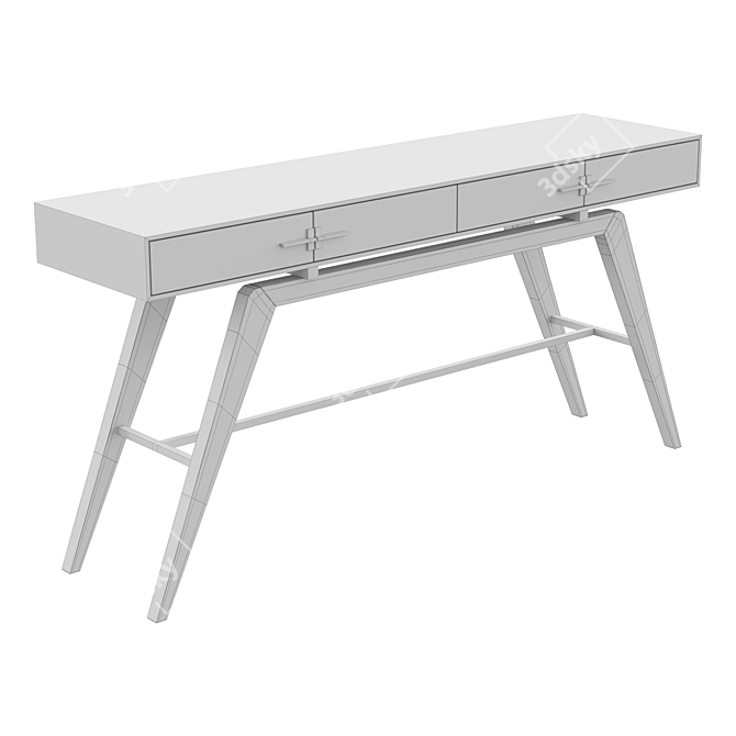 Niels Console: Modern Style Wood and Steel Furniture 3D model image 1