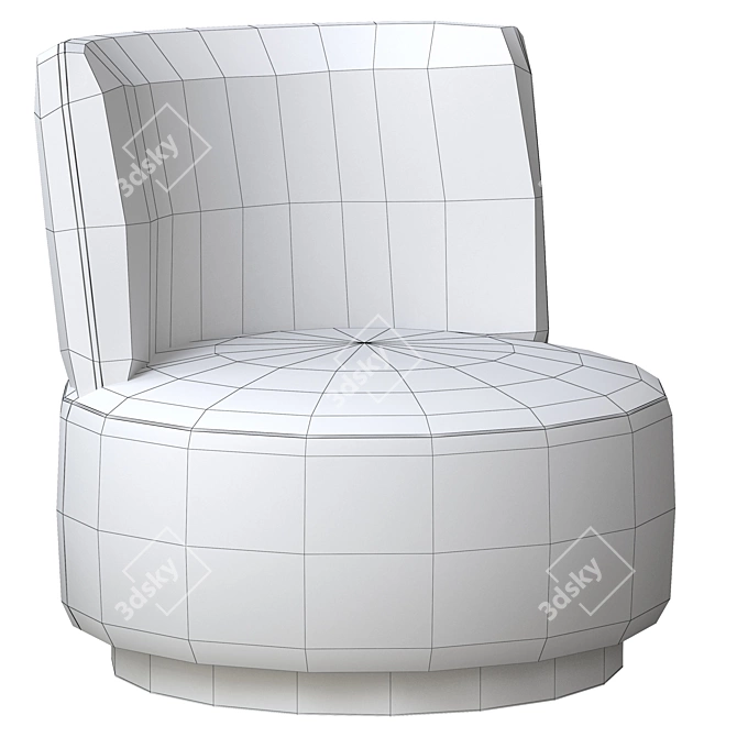 Modern Swivel Chair Alonso 3D model image 4