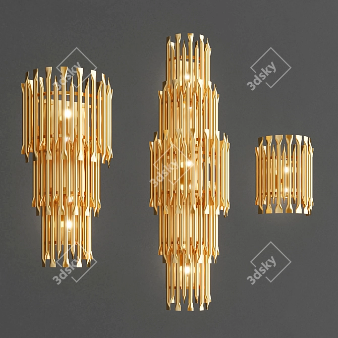 Elegant MATHENY Wall Lamps 3D model image 1