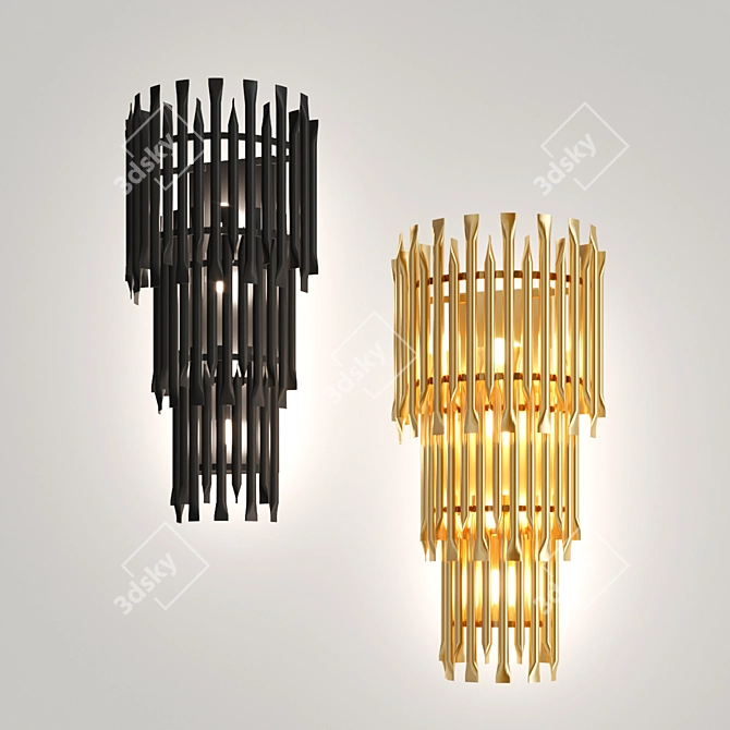 Elegant MATHENY Wall Lamps 3D model image 2