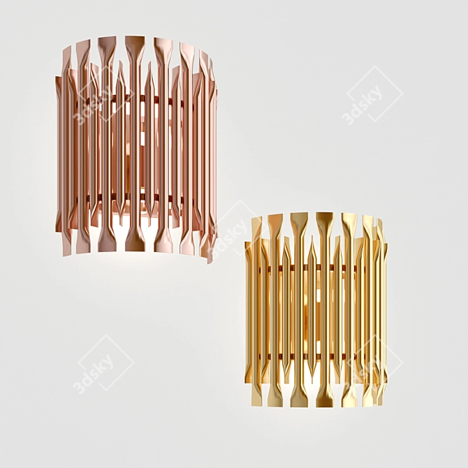 Elegant MATHENY Wall Lamps 3D model image 3