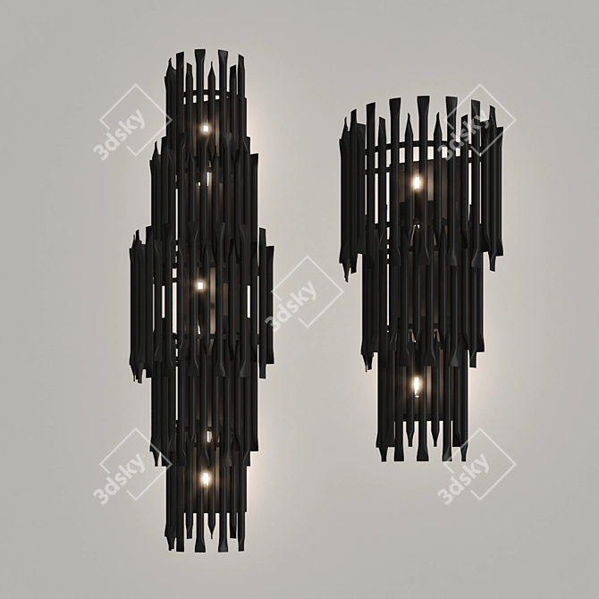 Elegant MATHENY Wall Lamps 3D model image 4