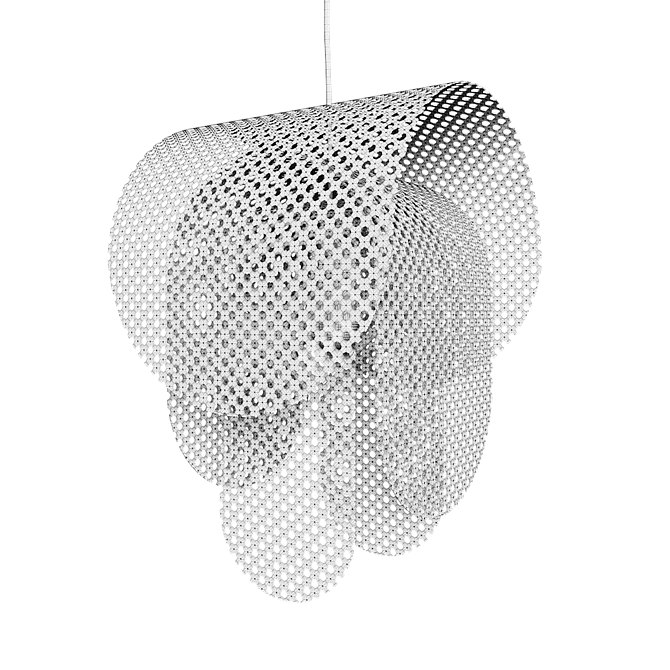 Pinka: Stylish Metal Pendant Light 3D model image 3