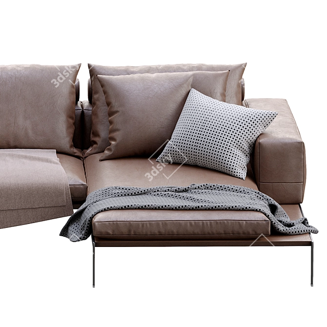 Elegant Lifesteel Sofa by Flexform 3D model image 3