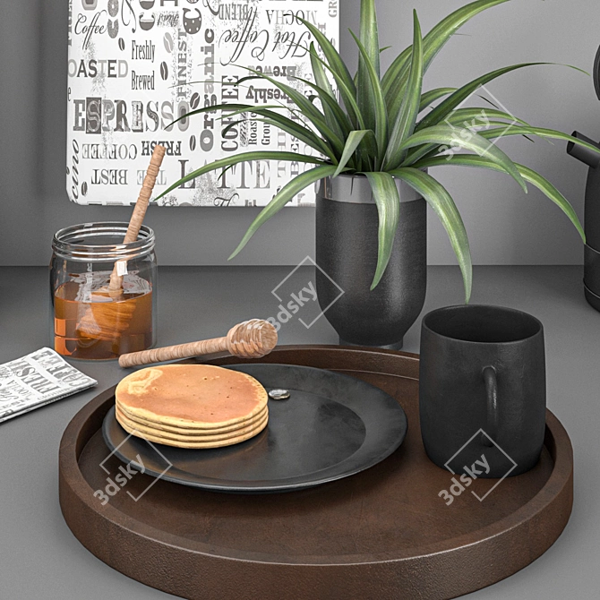 Modern Kitchen Set 8: Stylish Units & High-Quality 3D Models 3D model image 5