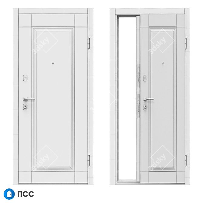 Classic Alaska Entrance Door (Romb-58) 3D model image 5